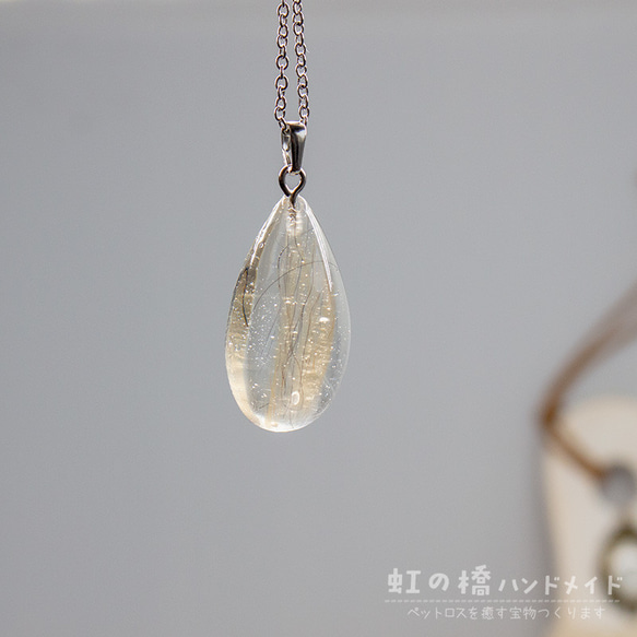 うちの子【遺骨・遺毛メモリアル】しずくシンプルレジン C-012