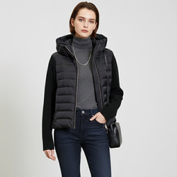 大人気！累販600点以上！】ニット袖 フード付き ショート ダウン