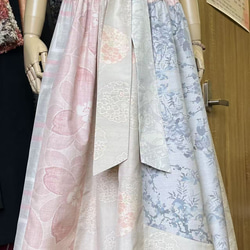 NO:29）プロの仕立て)着物リメイク&大島紬襟付きワンピース ワンピース