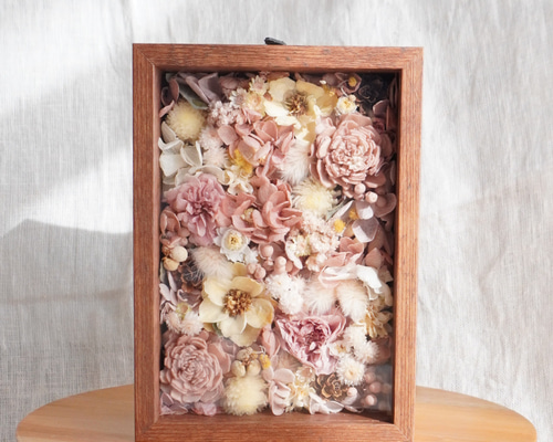 プリザーブドフラワーボックス　ウェルカムスペース　ピンク薔薇プリザーブドフラワー 母の日 送別 プリザーブドフラワー ボックス ボックスフラワー ピンク