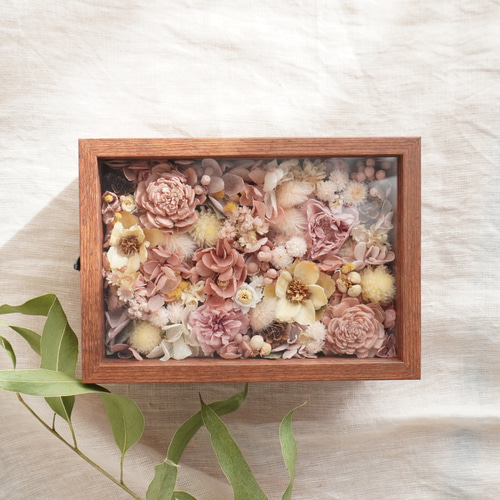 ギフト対応】2Wayフラワーボックス（プリザーブドフラワー・ドライ