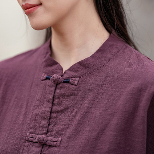 マディソンブルー　ラミー　マダムシャツ　麻　ピンク　パープル MADAME SHIRT RAMIE | SHIRT/BLOUSE | MADISONBLUE