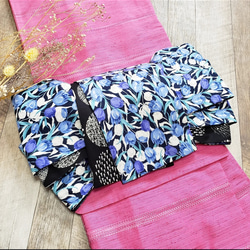 送料無料 夏‼︎ 藍染 有松鳴海絞り 浴衣 着物 リメイク ロング