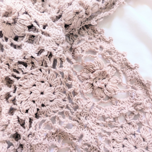 花咲くモチーフ編み 差し込みストール〈ギフトにも〉EMIM Bloom