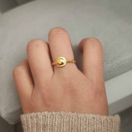 24K 24金 ゴールドリング ケース・証明書付き 足金999刻印入り 24K 24金 ゴールドリング ケース・証明書付き 足金999刻印入り