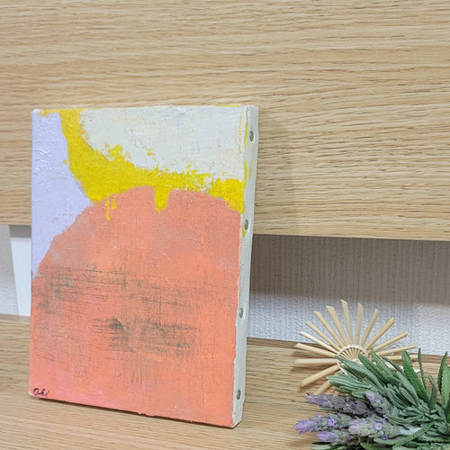 原画一点もの 絵画 『maru』【豆絵】油絵 キャンバスサイズF0 気軽に