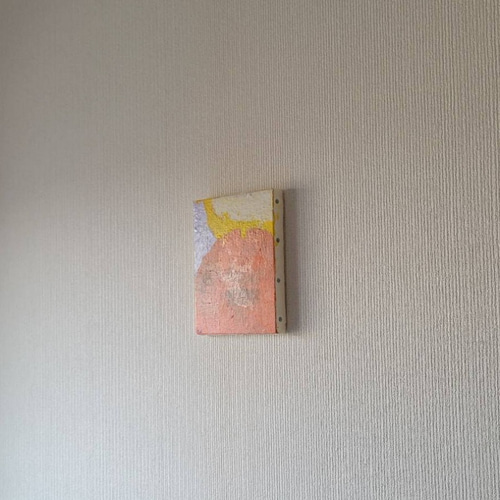 原画一点もの 絵画 『maru』【豆絵】油絵 キャンバスサイズF0 気軽に