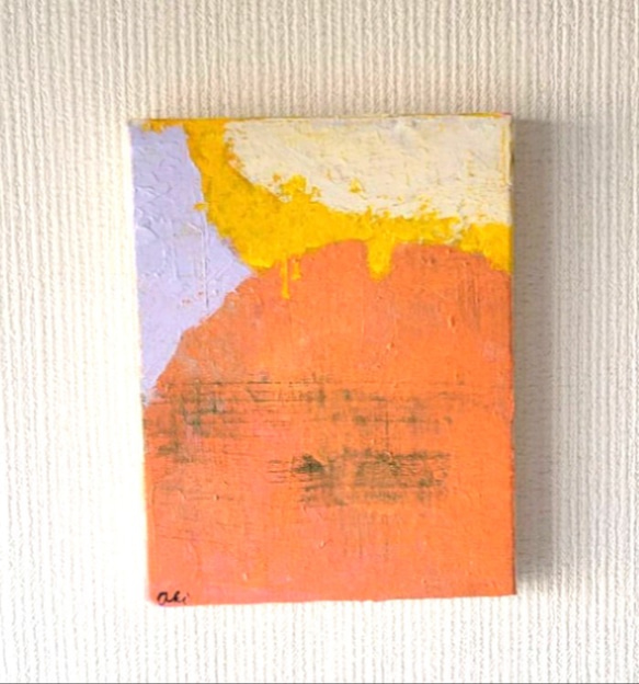 原画一点もの 絵画 『maru』【豆絵】油絵 キャンバスサイズF0 気軽に