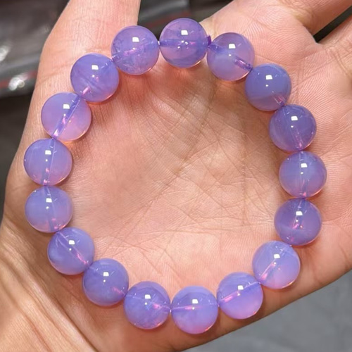 定番 パープルカルセドニー 天然 ブレスレット 天然石屋 ブレスレット アクセサリー