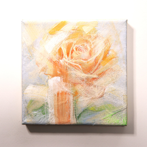 【バラが咲く頃】アクリル画 F3 風景画 絵画 バラが咲く頃】アクリル画 F3 風景画 絵画 バラが咲く頃】アクリル画