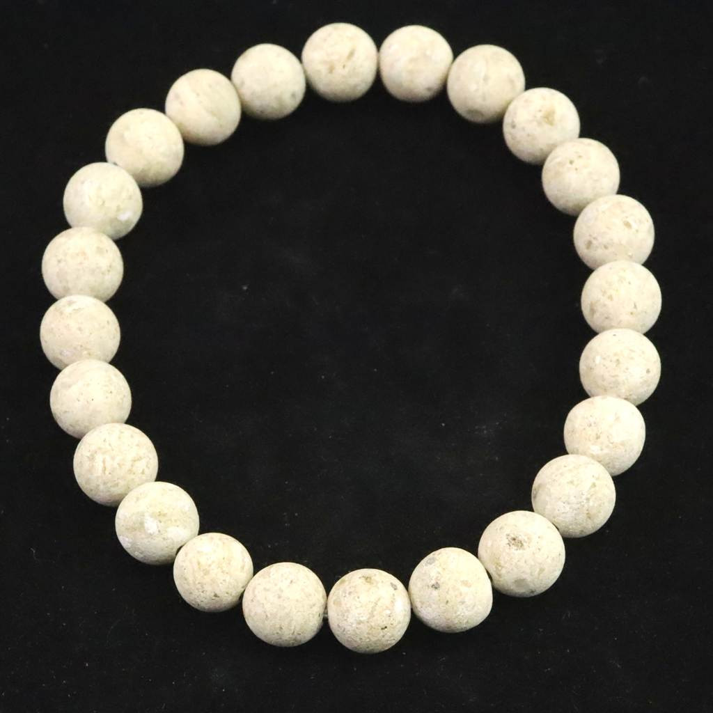 兵庫県産 タツナイト 竜山石 黄　8mmブレスレット　 14.7ｇ #25670