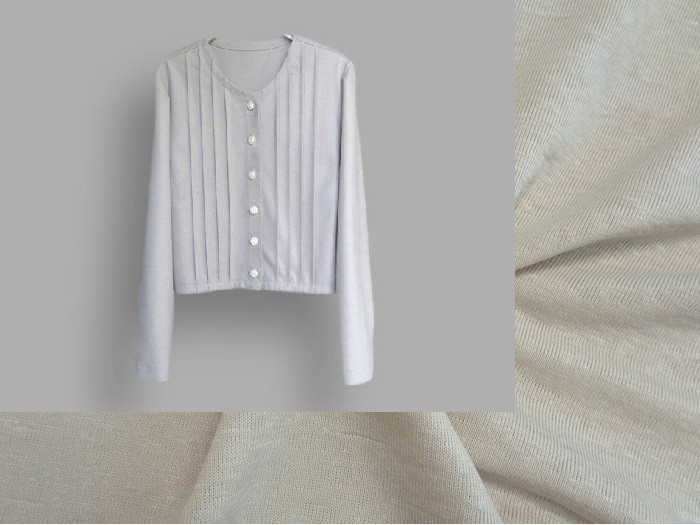 ～Seriesブラウス…麻(ポリエステル微混紡)スラブニット～