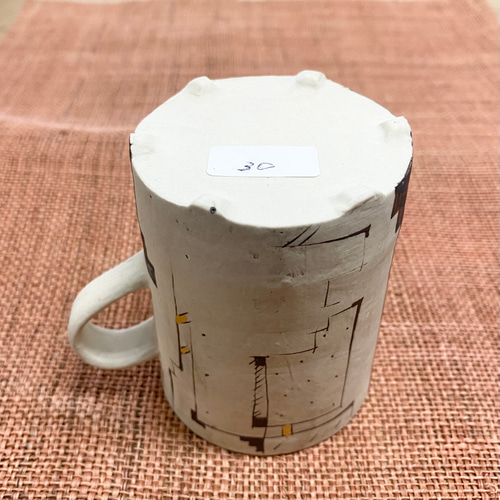 幾何学模様の陶器マグカップ 30 Japanse mug cup マグカップ