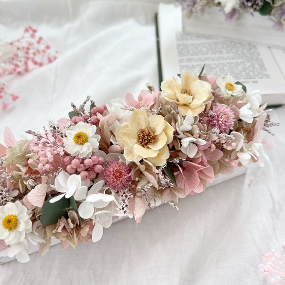 選べる2色　バトンアレンジ　ギフト　プリザーブドフラワー　誕生日　結婚祝い　花　アレンジメント 4枚目の画像