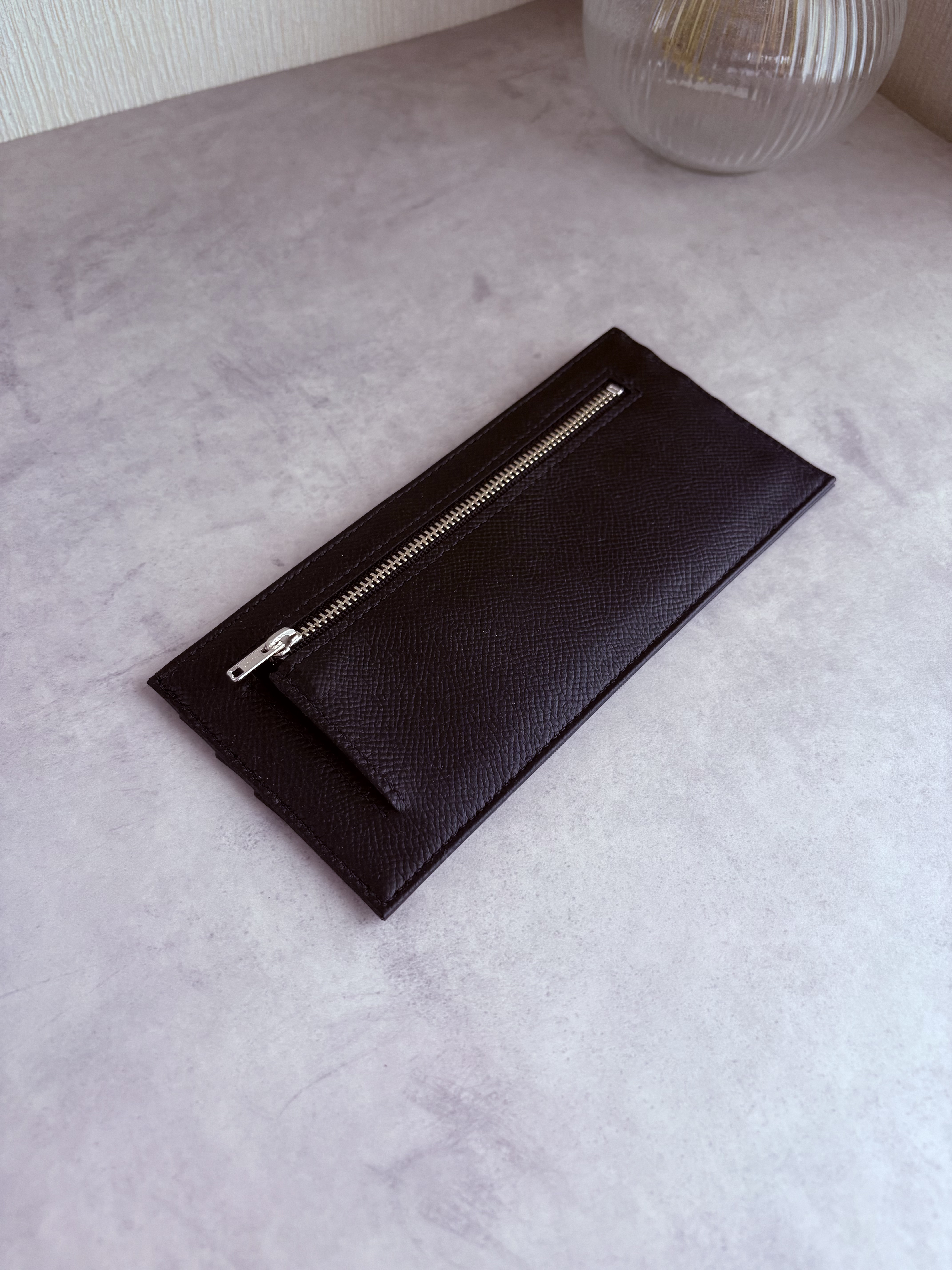 薄型スリム長財布｜高級フランス製エプソンレザー使用・本革札入れ（手縫い仕上げ）｜送料無料