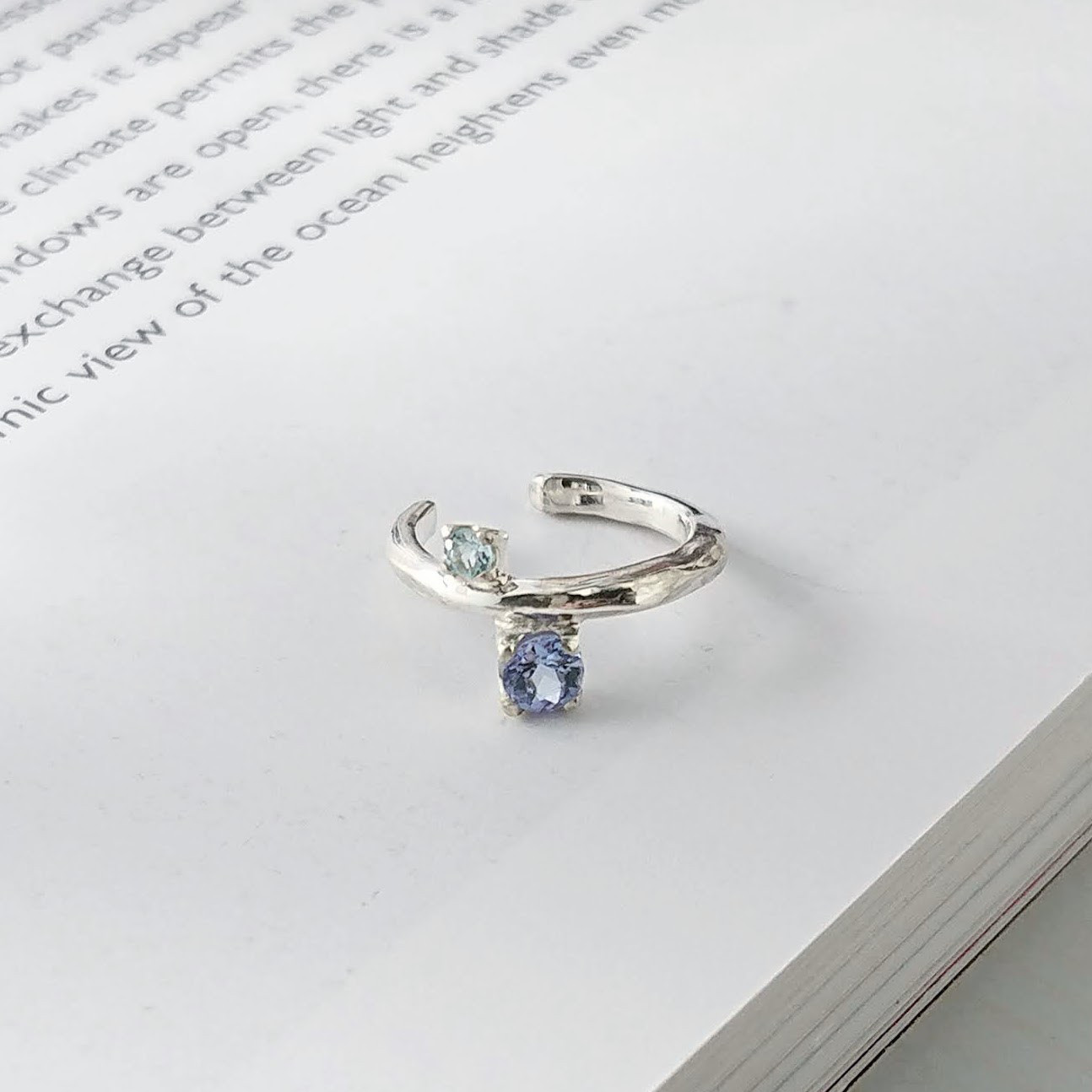 SILVER925　一粒ピンクトルマリンのイヤーカフ（片耳用）