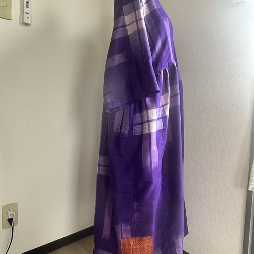 着物リメイク 銘仙ワンピース ワンピース 夢想庵 通販 19139488