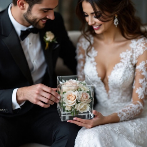 ≪大サイズ六角形≫アフターブーケ✿レジン特殊加工 ウエディング