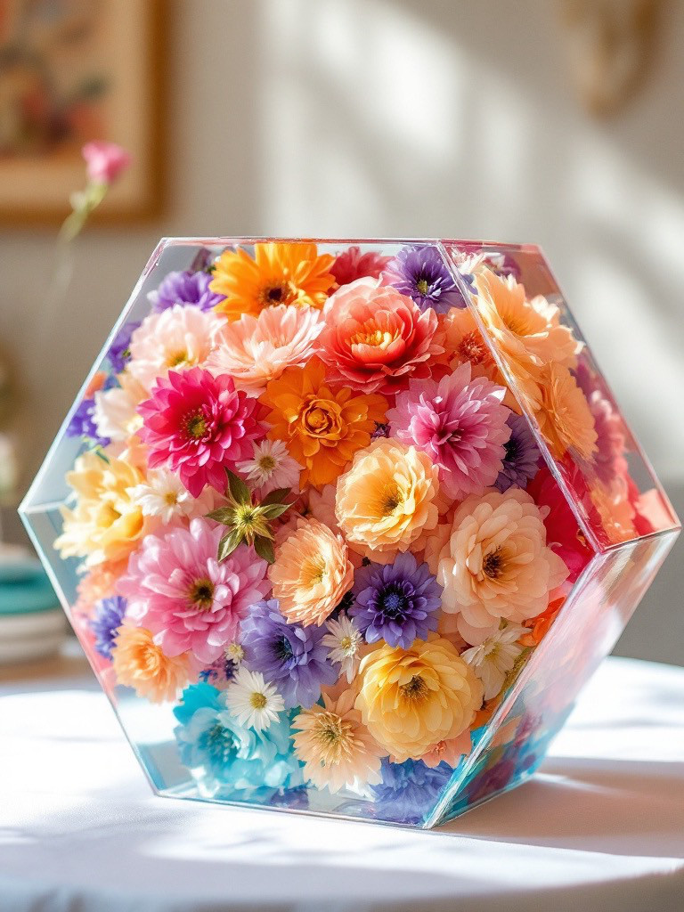 ≪大サイズ六角形≫アフターブーケ✿レジン特殊加工　ウエディングブーケ ウェディング 結婚式 花束 宝物 ギフト