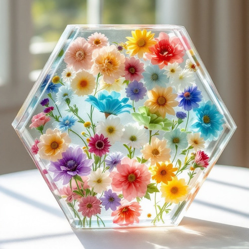 ≪大サイズ六角形≫アフターブーケ✿レジン特殊加工