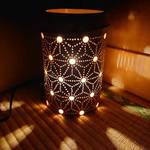 麻柄 ✨ 和柄 ✨ バンブー ランプ 竹 あかり #縁起#運気#幸運#福#心