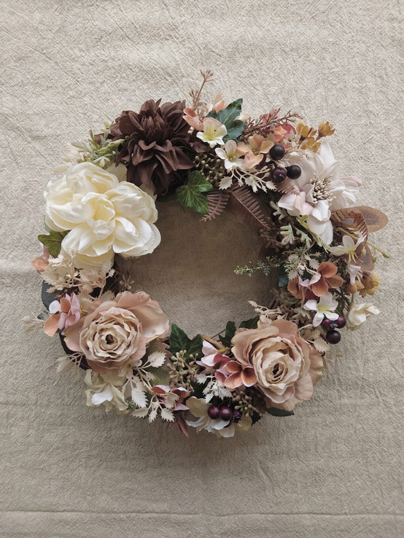 ほっとひと息・・・カフェモカ気分のリース 2枚目の画像