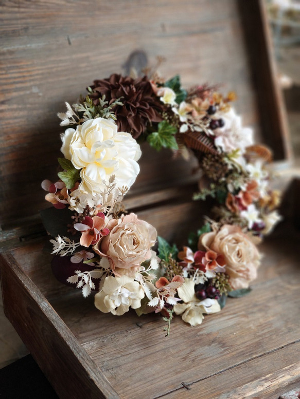 ほっとひと息・・・カフェモカ気分のリース 1枚目の画像