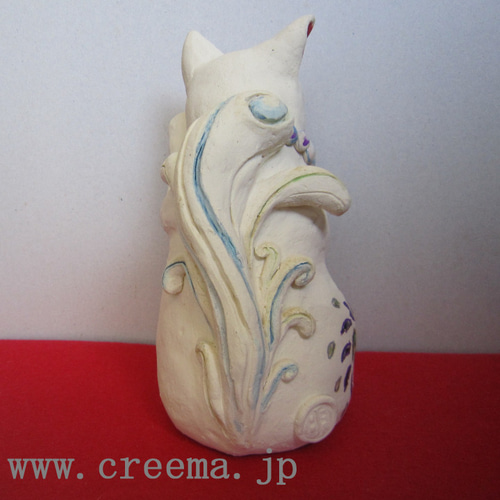 招き猫 縁起物 置物 赤耳猫 c44 招き猫 すず音窯 通販 19140180