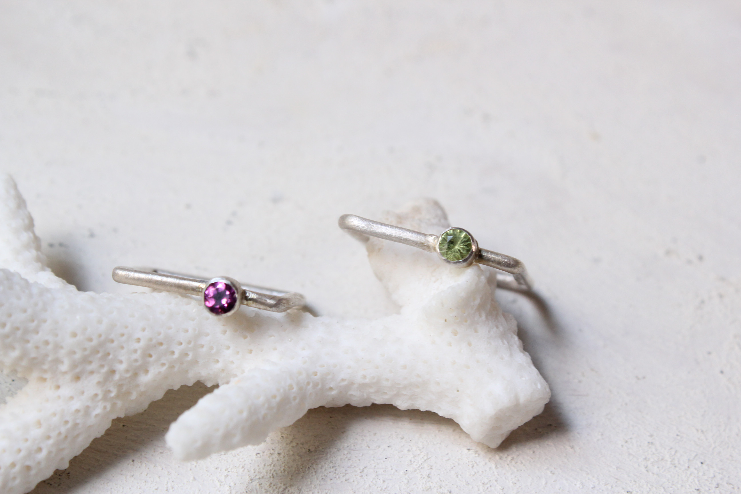 スクエアリング/SV925（アメジスト,ペリドット）azur