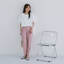【全４色】お手入れ簡単♪動きやすくて走りやすい！  美シルエット テーパードパンツ 25093 12枚目の画像