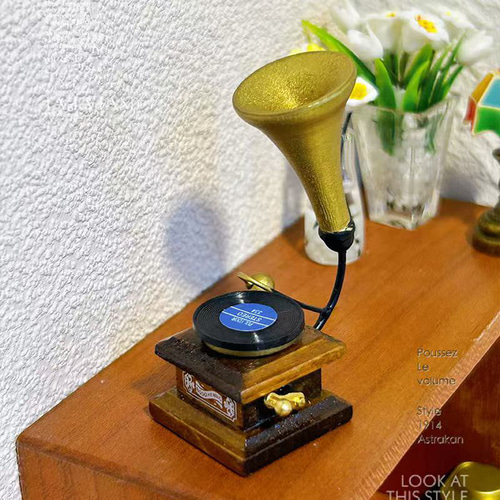 ミニチュア蓄音機コレクション レトロ蓄音機モデル クラシック音響