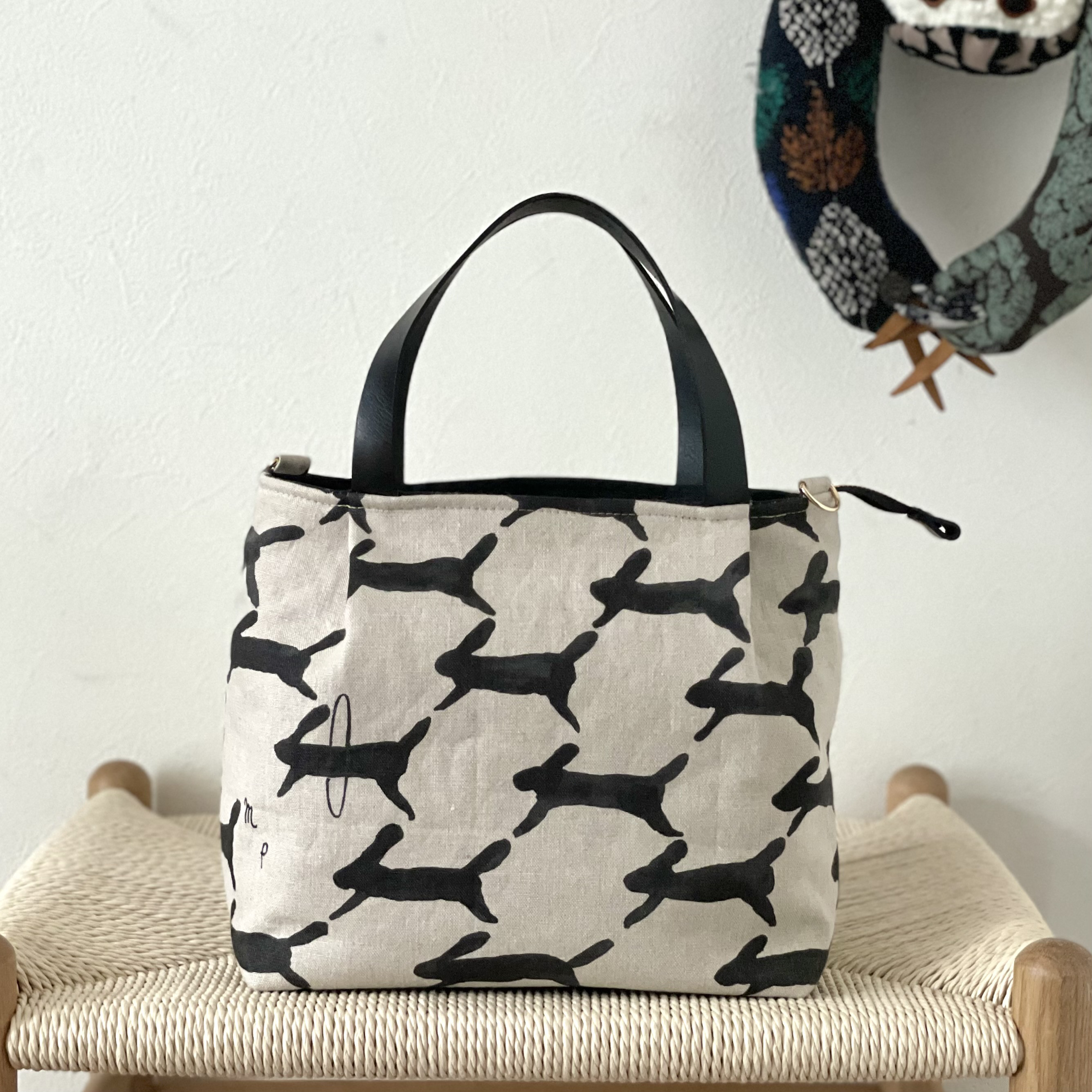 mp入⚮̈ミナペルホネン　runrunrun beige かくれんぼトート