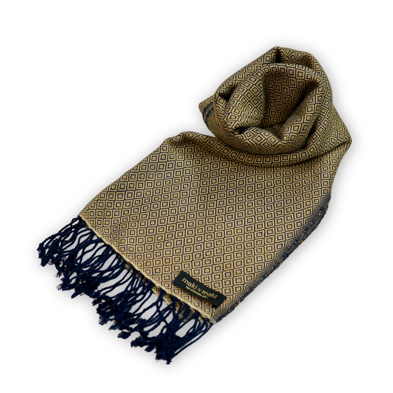 フェアトレード　コットンストール　カンボジアコットン 上質ストール・ハニーゴールド