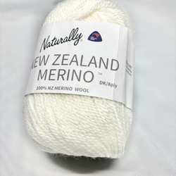 ニュージーランドメリノウール　DK/8ply　Col.2000　ホワイト 2枚目の画像