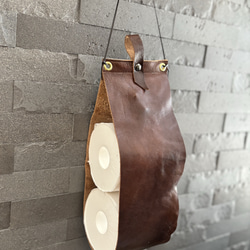 本革✴︎レザートイレットペーパーホルダー✴︎ストッカー✴︎タオル