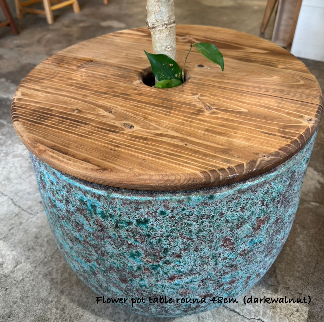 【植木鉢テーブル】　選べるサイズ　無垢材　サイズオーダー可能　おしゃれ　ギフト　贈り物