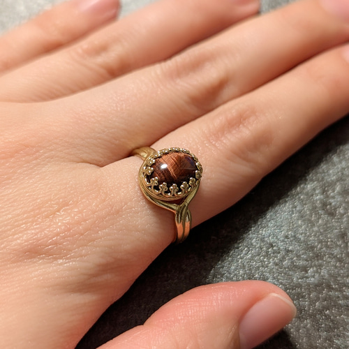 レッドタイガーアイ リング タイガーアイ リング 天然石 リング 天然石