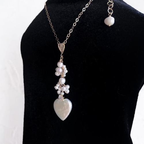 最終値下げ handmade ラリマー 淡水パール ハート ネックレス ② 淡水パールハートネックレス | 卸売・ 問屋・仕入れの専門サイト