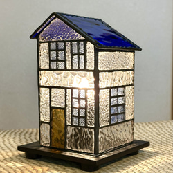 昭和レトロ　ステンドグラス　ペンダントライト　色ガラス　レトロ　ヴィンテージ 昭和ガラスのペンダントランプ(2) クリアー系 ステンドグラス