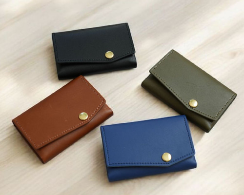 orika スクエアバック　折りお財布　革 orika様専用 スクエアバック 折りお財布 革