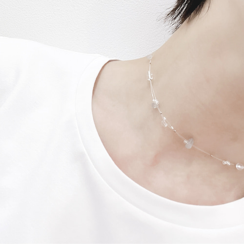 オカベマサノリ　クリアビーズ ネックレス　チョーカー d5855be282ba067d064b9c77742736