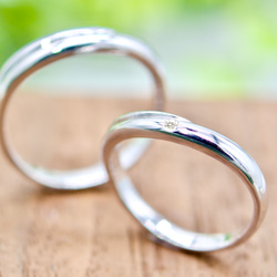 ENOVE ダイヤモンドリング 結婚指輪　プラチナ ペア特別価格】プラチナ ダイヤモンド 結婚指輪 ~Hugハグ~【ウェーブ