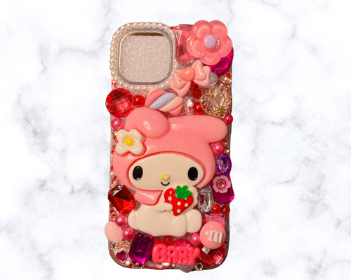 マイメロ デコ電 iPhone14 ケース sanrio iPhone 14 ハード ケース iPhone14 アイフォン14 カバー