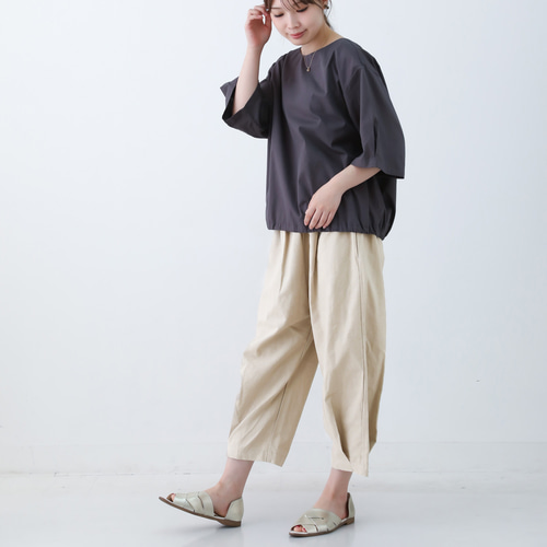 フランスヴィンテージ バルーンデザイン コットンミドルパンツ ベルトデザインコットンバルーンパンツ – LILA & CITTA ONLINE SHOP