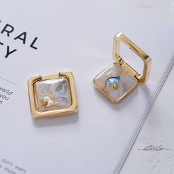 ＃ニュアンスアートのスマホリング/ スクエア　＃１ 2枚目の画像