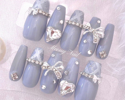 No.98 オーダー ♡ チェック 柄 リボン ハート フレンチ