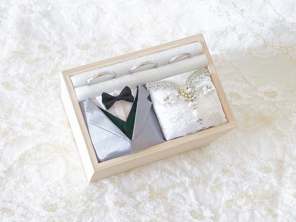 受注製作／残りわずか】婚約指輪もおける♡新郎新婦のボックス型