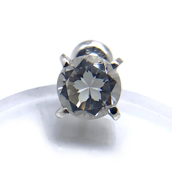 桜の宝石 水晶 シルバー925ピアス セカンドピアス 和風