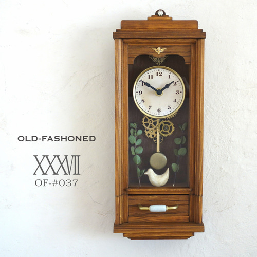 送料無料】OLD FASHIONED #037 レトロな時計 Sサイズ アクリル