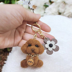 羊毛フェルトオーダーわんちゃんネーム入りキーホルダー☆ハンドメイド